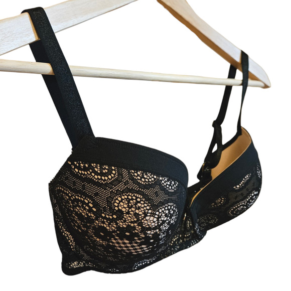 Truth or Dare by Madonna Women's Black Lace Bra Size 34D - Picture 4 of 10